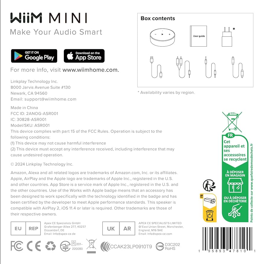 Amazon.com: WiiM Mini AirPlay 2 Wireless Audio Streamer